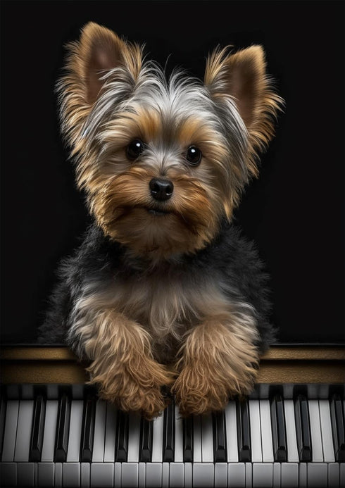 Cute Yorkie Dog Jigsaw Puzzles 1000 Pieces - Yorkshire Terrier Wooden Puzzle for Family Fun