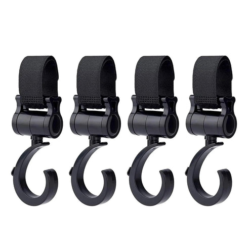 PHJKCRWXUL 2-4PCS Stroller Hooks Buckles Clip Aluminum Alloy Carabiner Cart Organizer Diaper Bag