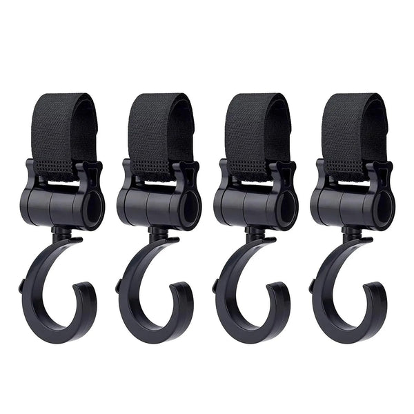 PHJKCRWXUL 2-4PCS Stroller Hooks Buckles Clip Aluminum Alloy Carabiner Cart Organizer Diaper Bag