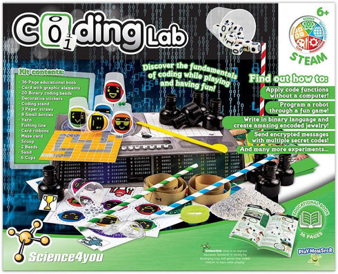 PlayMonster Science4you Coding Lab - 10 Experiments to Learn How to Code for Kids Ages 6+