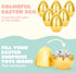 6 10'' JOYIN Pcs Gold Jumbo Easter Eggs, Fillable Metallic Large Plastic Eggs for Easter Themed Hunt Basket Stuffers