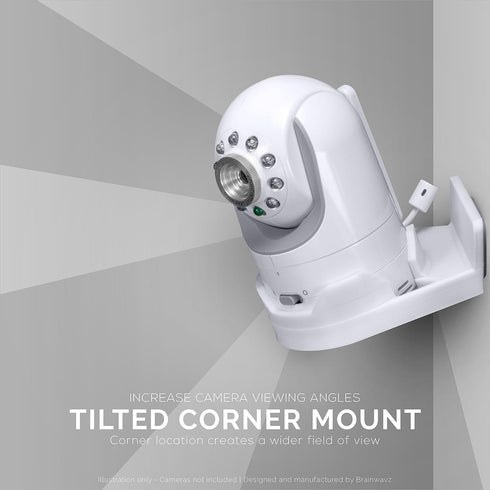 Corner Mount Infant Optics DXR-8 & Pro Adhesive Wall Shelf, Optimal Viewing, Easy Installation, No Mess, No Screws