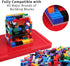 burgkidz Building Bricks, 568 Pieces Classic Building Blocks with Wheels, Door, Window, Storage Box, STEM Educational
