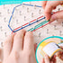 LovesTown Wooden Geoboard, Montessori Educational Toy 9x9 Graphical Geo Board with Rubber Bands for Kids