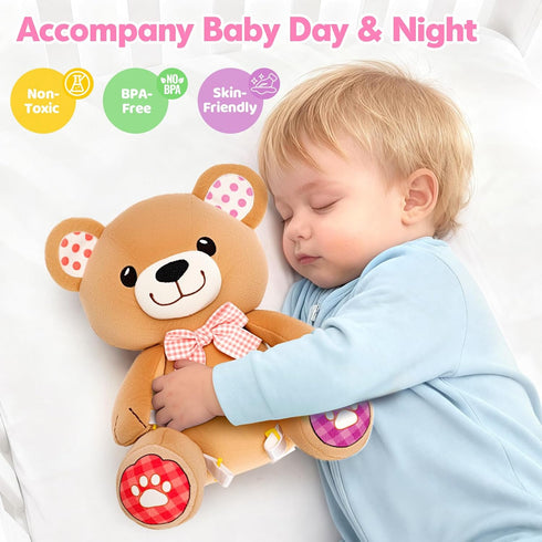 6-12 6+ Hodurgyi Baby Toys Months, Bear Musical Plush with Lights,ABCs,Animal Sounds, Numbers, Infant Early Learning