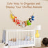 Poefditev 20 Stuffed Animal Storage Chain Boho Room Decor, Hanging Stuffed Animal Holder with Metal Clips, Macrame
