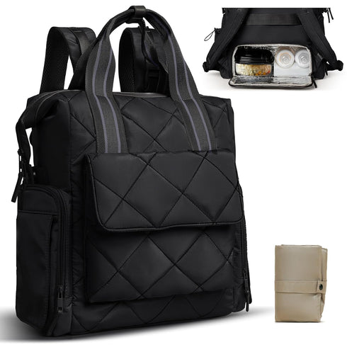 Omanmoli Diaper Bag Backpack Quilted Baby Diaper Bag Lunch Backpack Paaleras Para