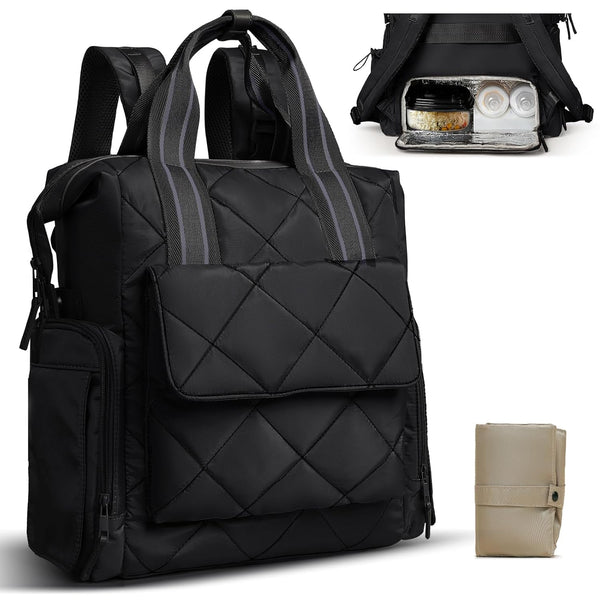 Omanmoli Diaper Bag Backpack Quilted Baby Diaper Bag Lunch Backpack Paaleras Para