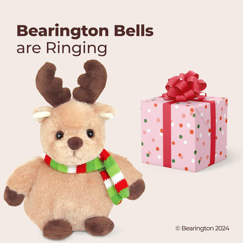 Bearington Bucky Reindeer Christmas Stuffed Animal, 7 Inch Plush Reindeer for Kids & Teens