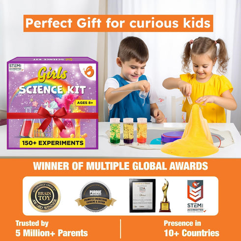 ButterflyEduFields 150+ Girls Science Kit for Kids Age 8-12, Fun STEM Learning and Educational Toys