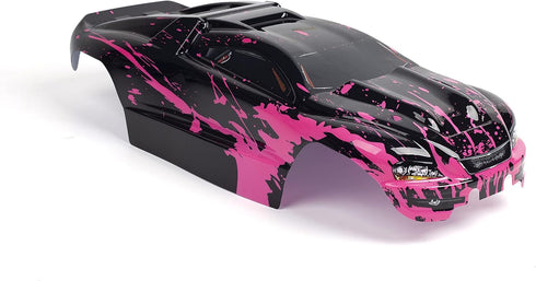 Custom Body Muddy Hot Pink Over Black Style Compatible for E-Revo 1/10 Scale RC Car or Truck (Truck not Included)