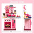 Kids Kitchen Playset - 53pcs Cooking Stove, Play Sink, Oven, Realistic Lights & Sounds, Pretend Play Toys for Toddlers