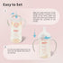 8.1Oz, 1 Pack PIGEON Baby Bottle Handles PPSU Bottles Easy to Hold for Baby Hands, (Gray)