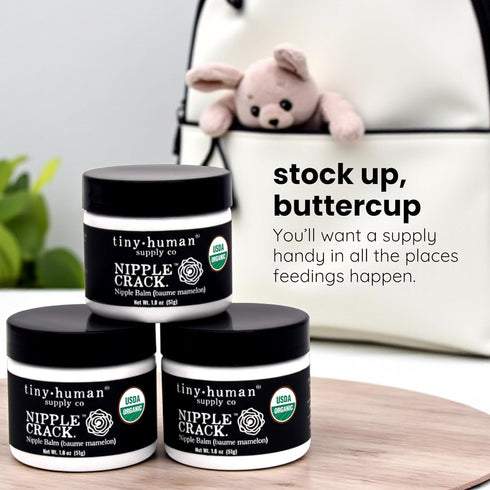 (2 Pack), Organic Nipple Cream, Nipple Crack Lanolin Free Nipple Butter Balm for Breastfeeding Mothers, No Need to Wash