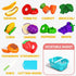 Set, 1-3 1 2 3 Toddler Toys Play Food Learning Toy Cutting Food with Color Sorting Basket, Pretend Play Kitchen
