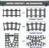 54 32 20 2 MANNIDOO Classic City Train Tracks, Pieces Railroad Track with Curved, Straight and Switch Train Tracks