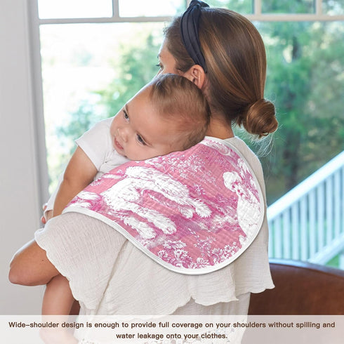 YETTASBIN Cute Dog Muslin Baby Burp Cloth, Super Soft Absorbent Cotton Burp Rag Baby Bibs Feeding Cloth for Newborn