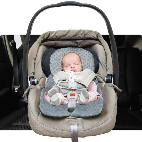 KAKIBLIN 2-in-1 Reversible Infant Car Seat Insert, Soft Baby Car Seat Cushion for Newborn, Stroller, Bouncer