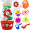 Baby Girl Bath Toys for Kids Ages 1-3 - Water Table Suction Spinning Tub Toys with Stacking Cups for Infants