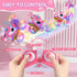 SUMEAUT 360 4WD 2.4GHz 3-6 7-9 (LY-018) Remote Control Car Unicorn for Girls Rotating Stunt RC Cars with Cute Cool LED