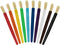 U.S. Art Supply 10-Piece Large Round Hog Bristle Paint Brush Set for Beginners and School Crafts