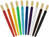 U.S. Art Supply 10-Piece Large Round Hog Bristle Paint Brush Set for Beginners and School Crafts