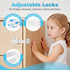 Pack Inaya Baby Proofing Kit - Child Safety Hidden Locks for Cabinets & Drawers, Anti-tip Straps, Door Lever Locks