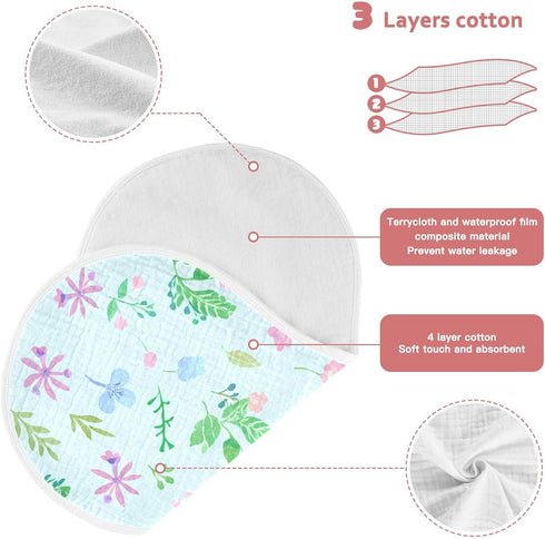 Kagirah Cozy Baby Burp Cloths, Soft Absorbent Burping Cloths for Babies, Cotton Milk Spit Up Rags, Large Size