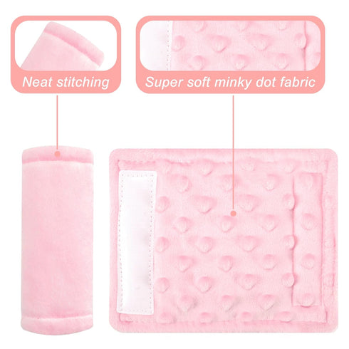 3 Car Seat Straps Pads for Baby Girls Pieces,Super Soft Car Seat Strap Covers Kids,Man Fai Sky Infant Carseat Shoulder