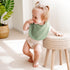 8 Pack Muslin 100% Cotton Baby Bibs, Soft and Absorbent Gender Neutral Set for Feeding and Drooling