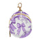 YETTASBIN Purple Ribbon Bow Portable Pacifier Holder Case with Metal Hook Buckle &
