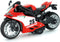 Pull Back Motorcycle Model - 1:12 Scale Toy Motorcycle with Light and Music Gift for Children (Red) Boys and Girls