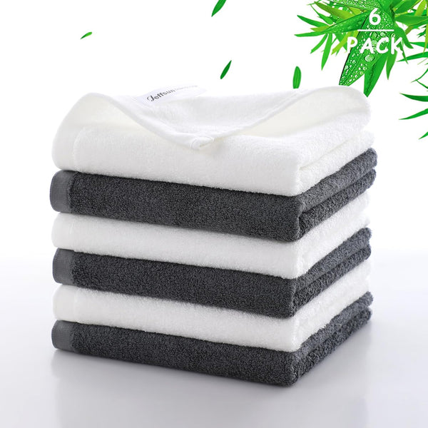 Wash Cloths 6 Pack, Reusable Makeup Remover Towel, 13x13 inch Large Washcloths