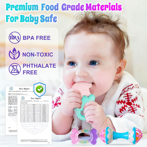 0-6 3-6 6-12 3 4 5 6 Baby Toys Months - Baby Rattles Teething Toys Month Infant Toys Months Teether Toy Month Old