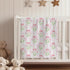 Cstdyfrv Summer 60x80in Pastel Flowers Bows Striped Baby Blankets for Boys Girls Pink Blue Hydrangea Floral Ribbon Bows