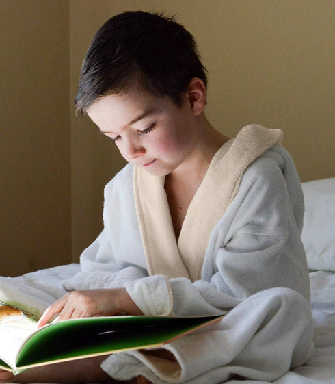 18-24 Plush Necessities Pure Bliss Kids Bath Wrap - Super Absorbent and Soft - Eggshell, mo