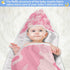Pink Camouflage Baby Hooded Towel, Ultra Soft Absorbent Cotton Bath Towel for Newborn Toddler Boys Girls, 30 x 30 Inch