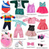ebuddy 8 Sets Doll Clothes and Accessories with Shoes, Backpack, Glasses, Camera for 18 Inch Girl Doll (Doll not