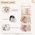 POVETIRE Pacifier Clip Holder Bibs Organizer, Neutral Bibs Holder Baby Bandana Drool Cloths Organizer Storage Hanging