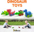 3 Bees and Me Dinosaur Car Toys for Toddlers | Dinosaurs with Wheels 4-in-1 Pack, Fun Party Toy, Play Set for Kids | Birthday Gift for Boys and Girls