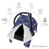 Hcpwzrf Deep Sea Navy Paisley Baby Car Seat Cover & Nursing Cover - Breathable Stretch Multi-Use Cover