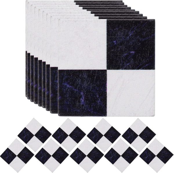 NUOBESTY 18Pcs Dollhouse Floor Sheet, Mini Floorboard Wood Dollhouse Flooring Decoration Accessories