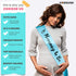 CORRURE Baby Shower Sash for Boy - 'Mommy to Be' with Blue Ribbon and Black Foil Text, Ideal for Gender Reveal