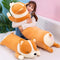 SNOWOLF Shiba Inu Plush Pillow, 47.2inch Soft Plush Toy, Cute Corgi Akita Comfort Cushion for Kids