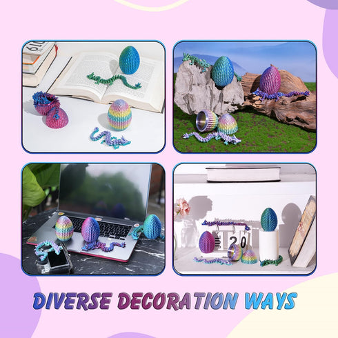 AKIDA 3 Pack 3D 3D Dragon Eggs with Dragon Inside, Dragon Egg Fidget Toy, Dragon Eggs with Dragon Inside, Mystery