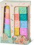 6+ B. toys Sensory Baby Toys Soft Baby Blocks Stacking Drip Cups Numbers, Shapes & Animals Months Stackin' Squishies