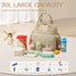 Mozzilog 6 1 Backpack, Mommy Large Diaper Bags with Changing Pad, in Travel Diapers Baby Bag for Mom Quilted Daipering