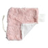 Handcrafted Plush Baby Mini Blanket Pacifier Holder (Dusty Pink Fur & Cream
