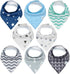 Premium Drool Bibs for Toddlers – Adjustable, Soft Bandana Bibs, Organic Cotton, 2 Layers, Absorbent