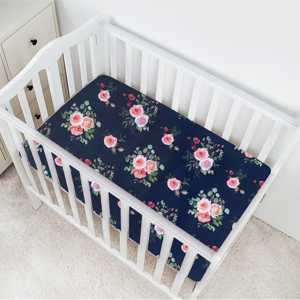AMROSE 3 Pack Pack Set Heavenly Soft Mini Crib Sheets, Microfiber N Play Sheets for Baby Girls, Silk Touch Gentle